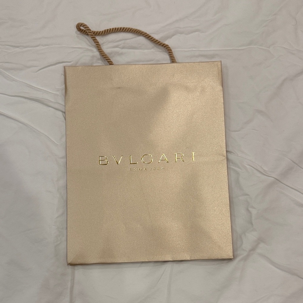 100% Authentic Bvlgari Gold Shopping Bag